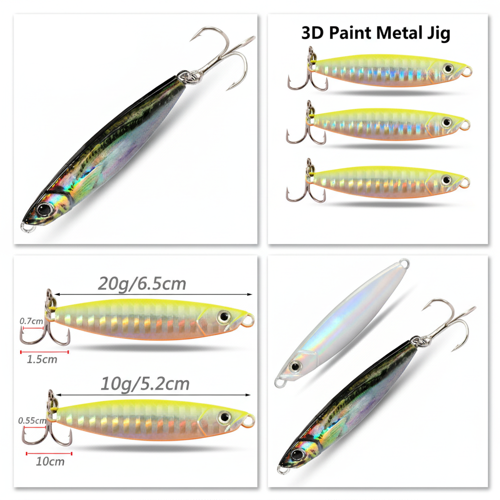Laser Metal Jig Swimbait | Shore Casting & Jigging | 10g–20g | 26 Colors